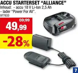 Hubo Bosch starterset accu 18V Li-Ion 2,5Ah + AL 18V-20 lader aanbieding