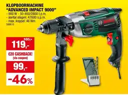 Hubo Bosch AdvancedImpact 9000 klopboormachine + 4 accessoires aanbieding