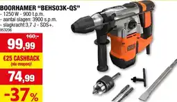 Hubo Black+Decker BEHS03K-QS boorhamer 1250W aanbieding