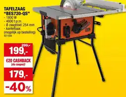 Hubo Black+Decker tafelzaag 1800W 250mm aanbieding