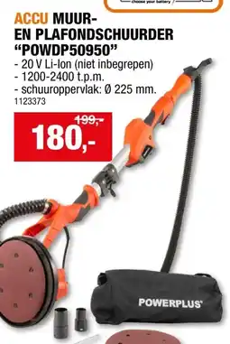 Hubo ACCU MUUR-EN PLAFONDSCHUURDER POWDP50950 aanbieding