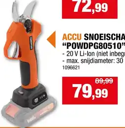 Hubo Powerplus Dual Power POWDPG80510 accu snoeischaar 20V Li-Ion 30mm zonder accu aanbieding