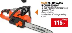 Hubo Powerplus Dual Power POWDPG7576 accu kettingzaag 2x20 V Li-Ion 350mm zonder accu aanbieding