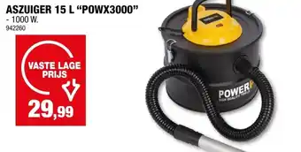 Powerplus POWX3000 aszuiger 1000W 15l