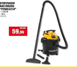 Hubo Powerplus POWX3210 stofzuiger met zak nat/droog 1100W 20l aanbieding