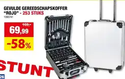 Hubo Gevulde gereedschapskoffer met 253 gereedschappen aanbieding