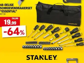 Hubo Stanley STHT0-70887 Essential schroevendraaierset 48-delig aanbieding