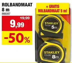 Hubo Stanley Tylon rolmeter 8m + 5m aanbieding