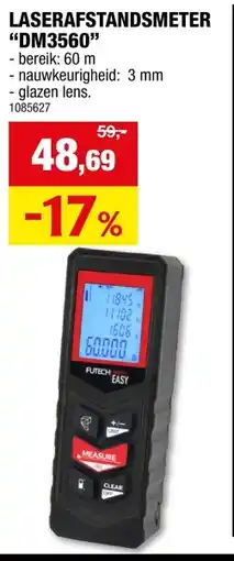 Hubo Futech Easy DM3560 laserafstandsmeter 60m aanbieding