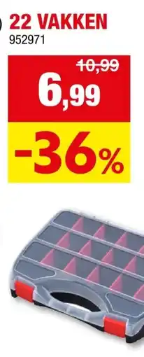 Hubo Domino black 32 organizer 32,5x26x6,5 cm 22 compartimenten aanbieding