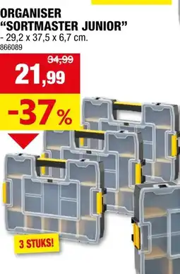 Hubo Stanley Sortmaster Junior organizer 29,2x37,5x6,7 cm 3 stuks aanbieding