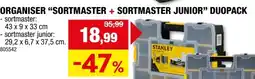 Hubo Stanley Sortmaster + Sortmaster Junior organizer aanbieding