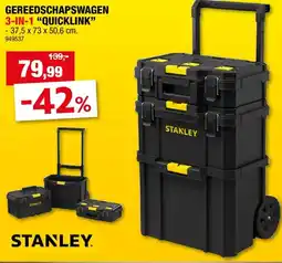 Hubo Stanley Quicklink 3-in-1 gereedschapswagen 50,6x37,5x73 cm aanbieding