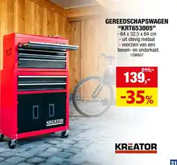 Hubo Kreator KRT653005 gereedschapswagen aanbieding