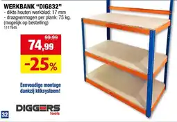 Hubo WERKBANK DIG832 aanbieding