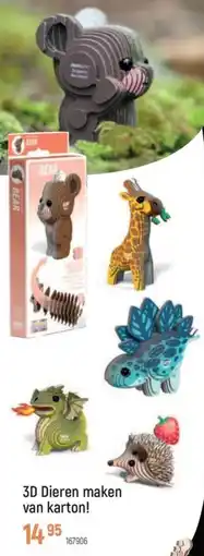 Freetime 3D Dieren maken van karton! aanbieding