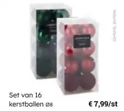 Multi bazar Set van 16 kerstballen aanbieding