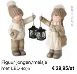 Multi bazar Figuur jongen/meisje met LED aanbieding