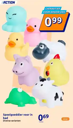 Action Speelgoeddier voor in bad aanbieding