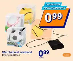 Action Werpbal met armband aanbieding