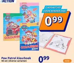 Action Paw Patrol kleurboek aanbieding