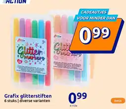 Action Grafix glitterstiften aanbieding