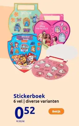 Action Sticker book aanbieding