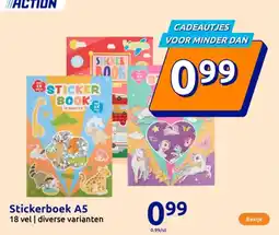 Action Stickerboek A5 aanbieding