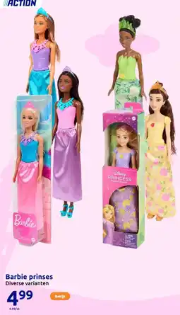 Action Barbie prinses aanbieding