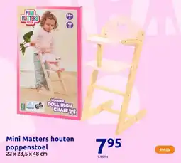 Action Mini Matters houten poppenstoel aanbieding