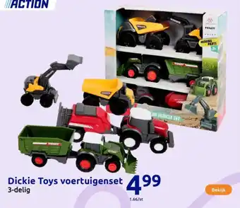 Action Dickie Toys voertuigenset aanbieding