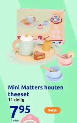 Action Mini Matters houten theeset aanbieding