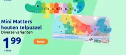 Action Mini Matters houten telpuzzel aanbieding