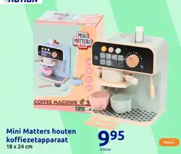 Action Mini Matters houten koffiezetapparaat aanbieding