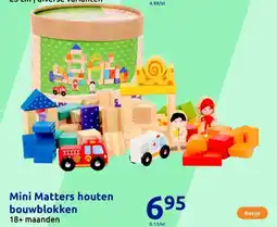 Action Mini Matters houten bouwblokken aanbieding