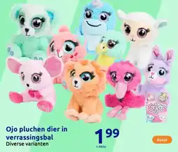 Action Ojo pluchen dier in verrassingsbal aanbieding