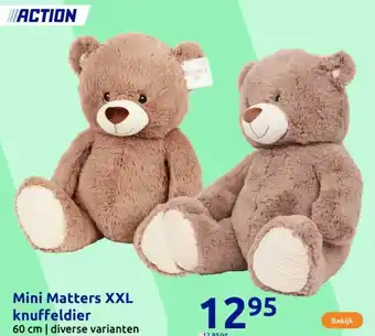Action Mini Matters XXL knuffeldier aanbieding