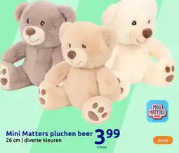 Action Mini Matters pluchen Mini Matters pluchen beer aanbieding