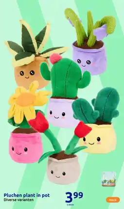 Action Pluchen plant in pot aanbieding