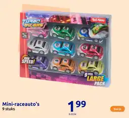 Action Mini raceauto's aanbieding