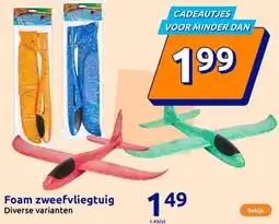 Action Foam zweefvliegtuig aanbieding