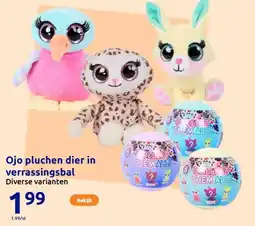 Action Ojo pluchen dier in verrassingsba aanbieding