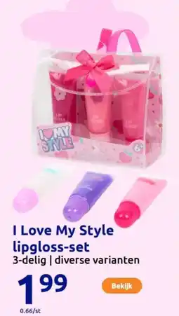 Action I Love My Style lipgloss set aanbieding
