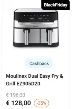 Krëfel Moulinex Dual Easy Fry & Grill aanbieding