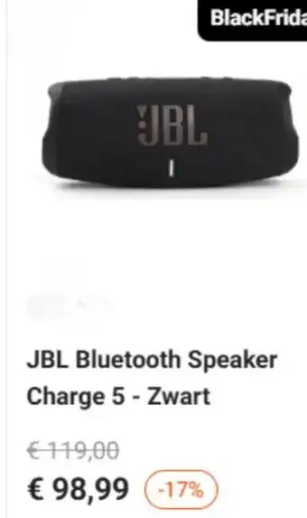 JBL Bluetooth Speaker Charge 5 - Zwart