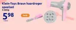 Action Klein Toys Braun haardroger speelset aanbieding