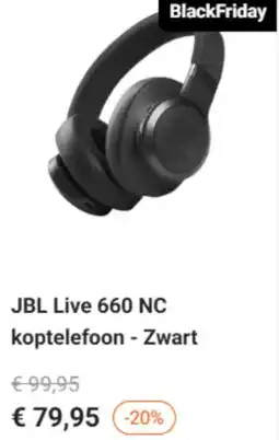 Krëfel JBL Live 660 NC koptelefoon - Zwart aanbieding