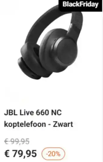 JBL Live 660 NC koptelefoon - Zwart