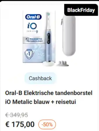 Oral-B Elektrische tandenborstel iO Metalic blauw + reisetui