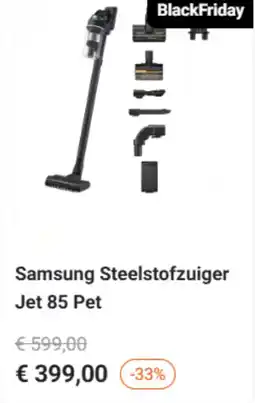 Krëfel Samsung Steelstofzuiger Jet 85 Pet aanbieding